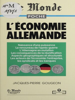 cover image of L'économie allemande